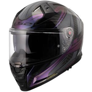 Kask motocyklowy integralny LS2 FF811 Vector II C Savage Chameleon czarno-fioletowy