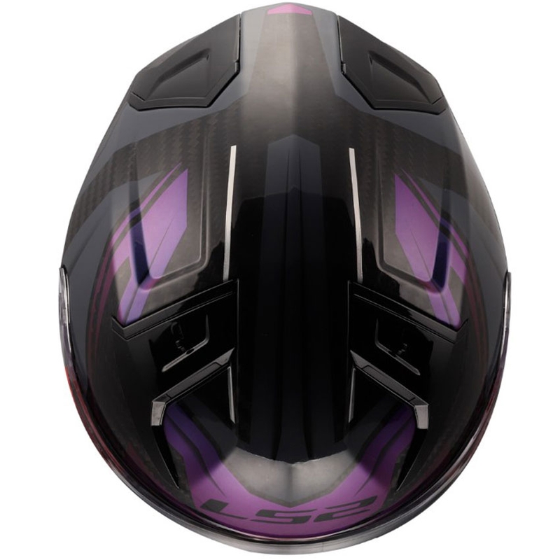 Kask motocyklowy integralny LS2 FF811 Vector II C Savage Chameleon czarno-fioletowy