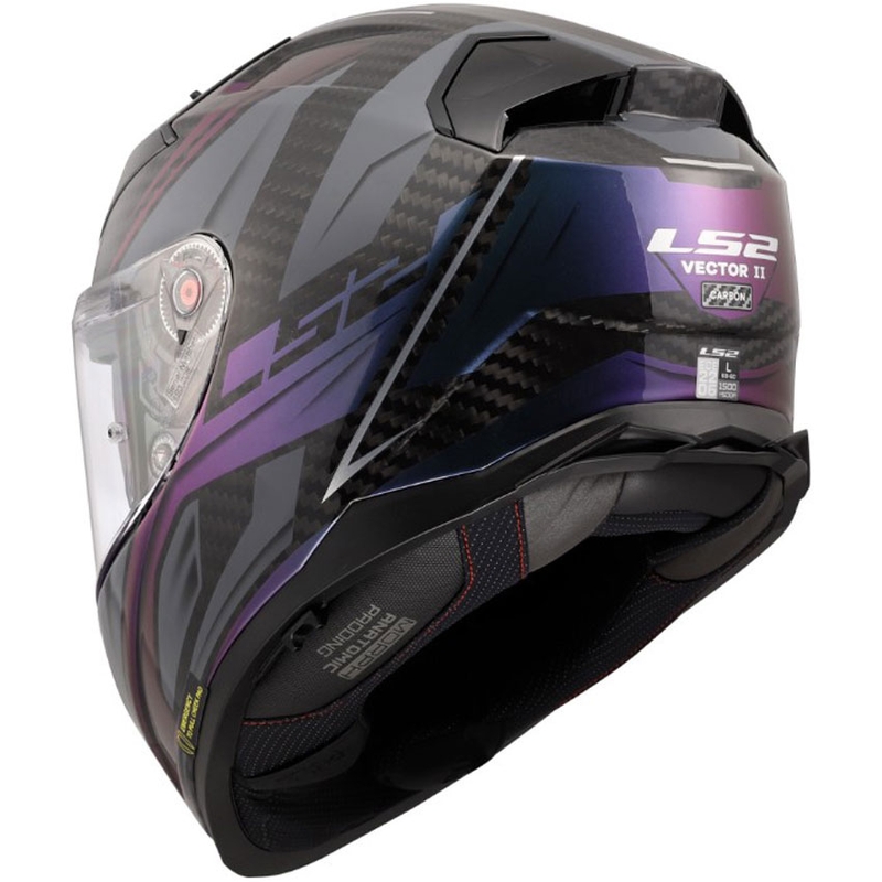 Kask motocyklowy integralny LS2 FF811 Vector II C Savage Chameleon czarno-fioletowy