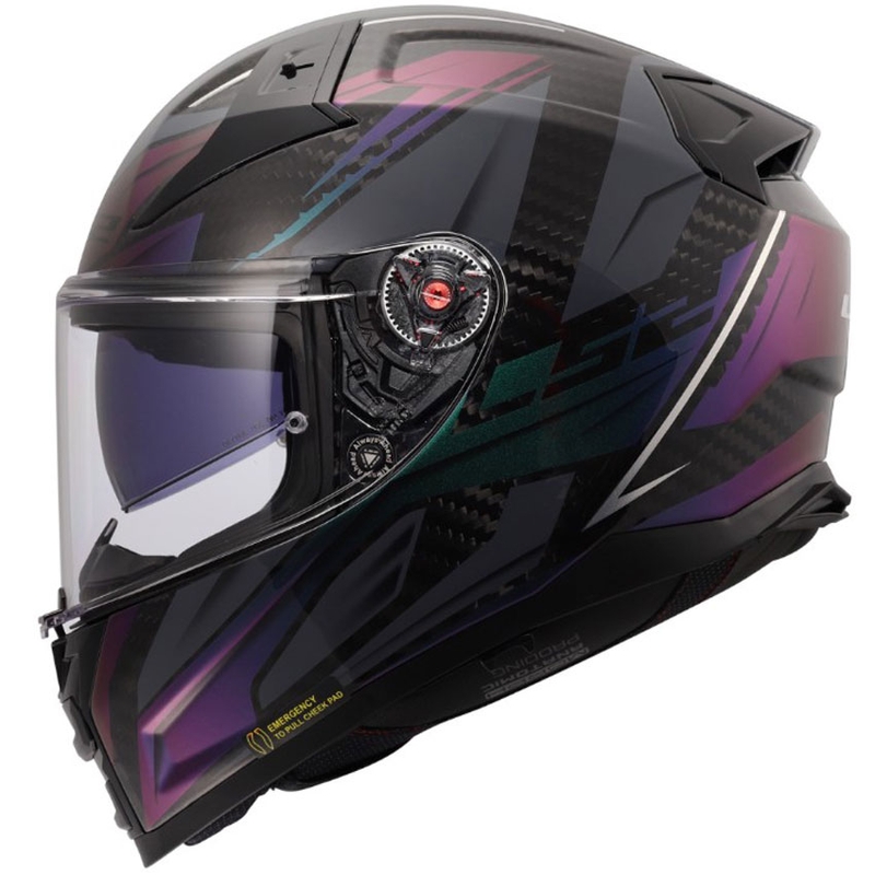 Kask motocyklowy integralny LS2 FF811 Vector II C Savage Chameleon czarno-fioletowy