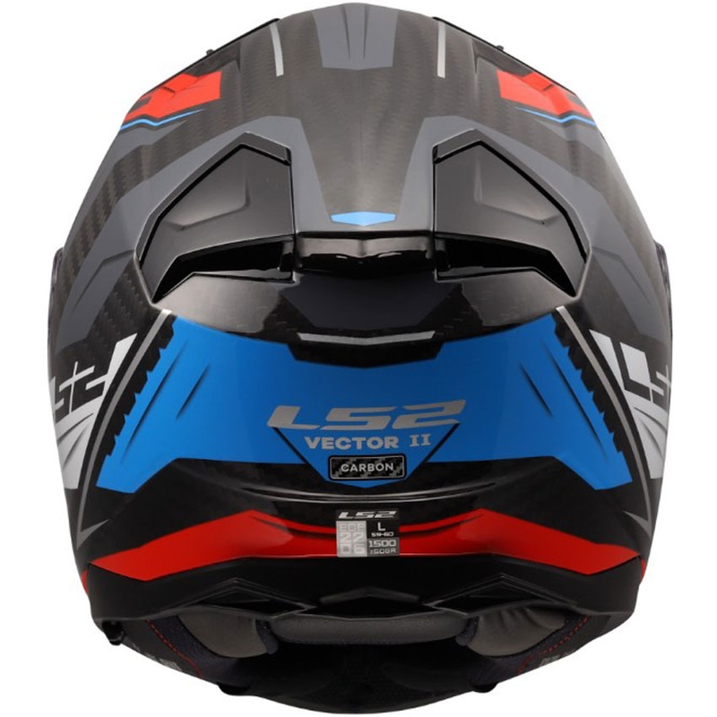 Kask motocyklowy integralny LS2 FF811 Vector II C Savage biało-niebiesko-czerwony