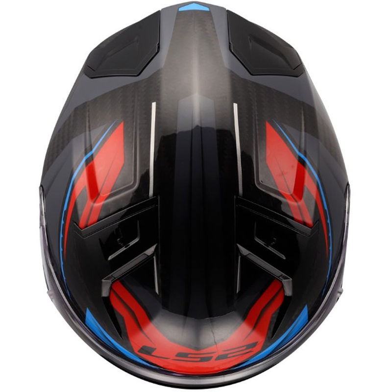 Kask motocyklowy integralny LS2 FF811 Vector II C Savage biało-niebiesko-czerwony