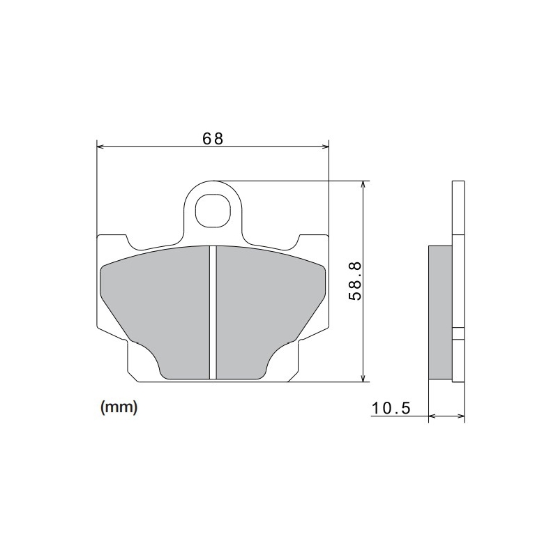Klocki hamulcowe NISSIN półmetaliczne 68x58,8x10,5 mm 2 szt.