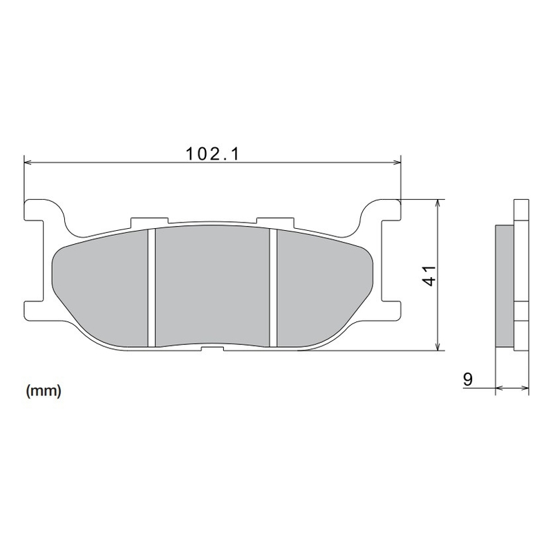 Klocki hamulcowe NISSIN półmetaliczne 102,1x41x9 mm 2 szt.