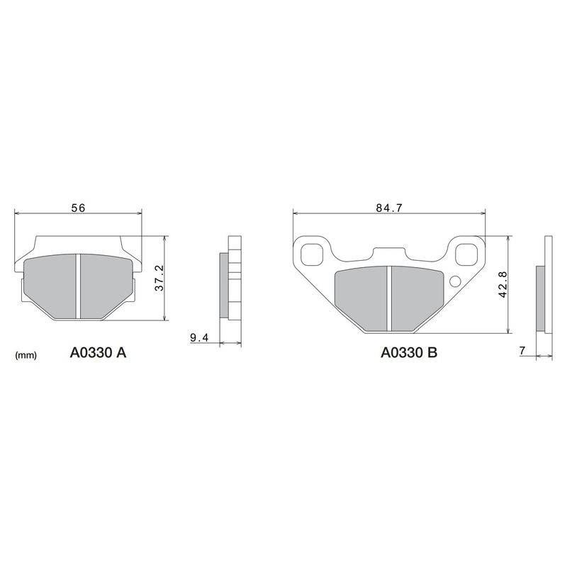 Klocki hamulcowe NISSIN półmetaliczne M501-389 2 szt.