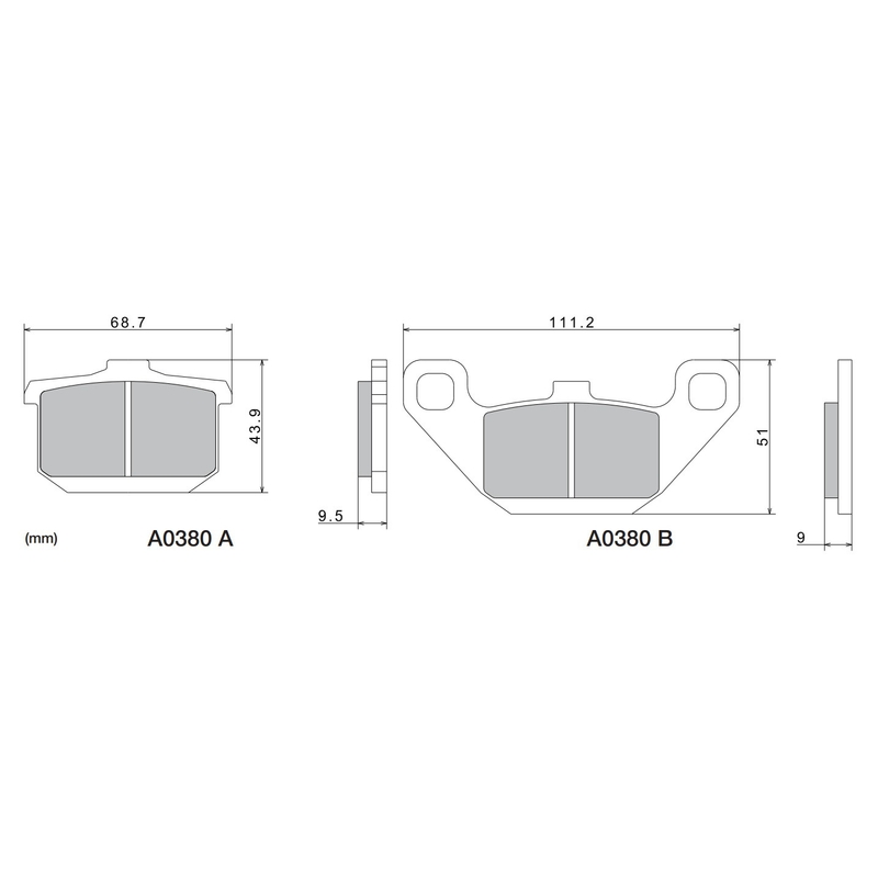 Klocki hamulcowe NISSIN półmetaliczne M501-391 2 szt.