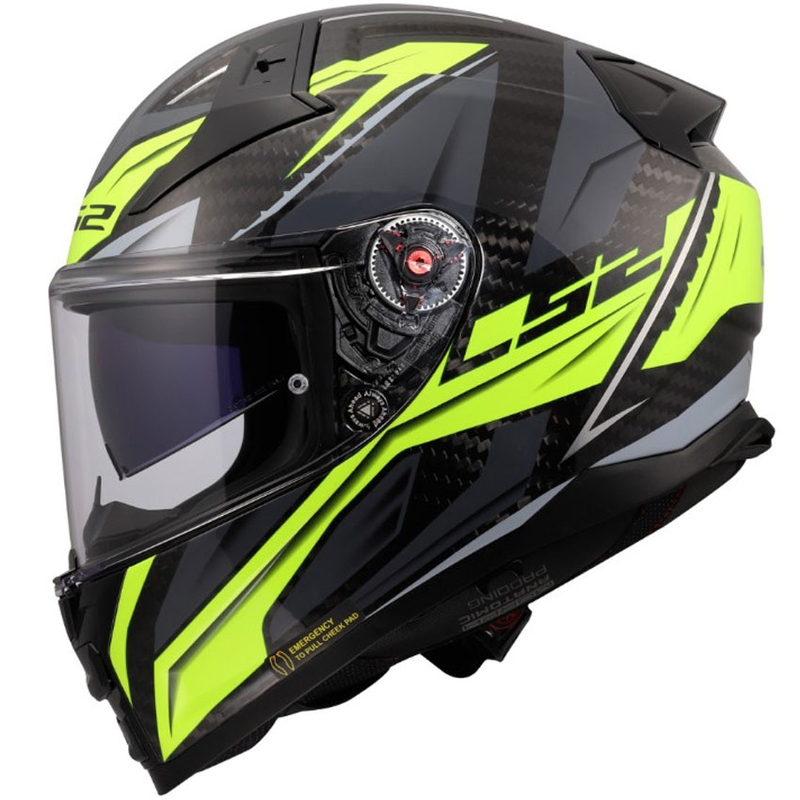 Kask motocyklowy integralny LS2 FF811 Vector II C Savage błyszczący HV żółty