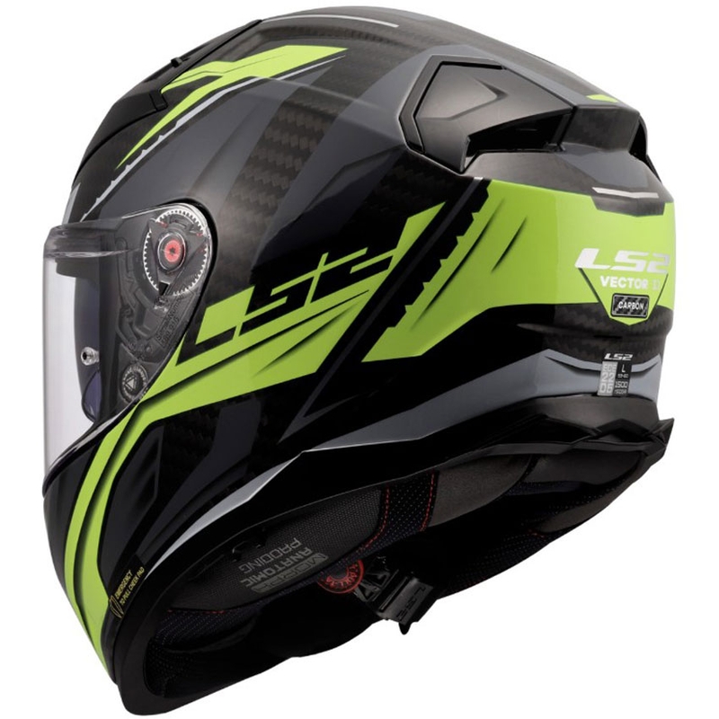 Kask motocyklowy integralny LS2 FF811 Vector II C Savage błyszczący HV żółty