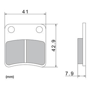 Klocki hamulcowe NISSIN półmetaliczne 41x42,9x7,9 mm 2 szt.