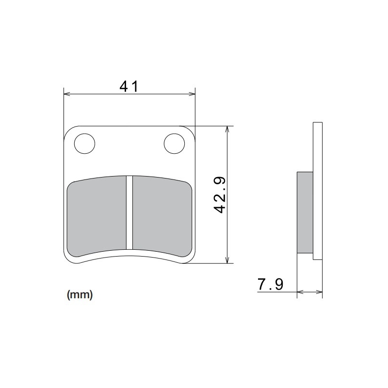 Klocki hamulcowe NISSIN półmetaliczne 41x42,9x7,9 mm 2 szt.