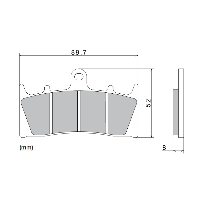Klocki hamulcowe NISSIN półmetaliczne 89,7x52x8 mm 2 szt.