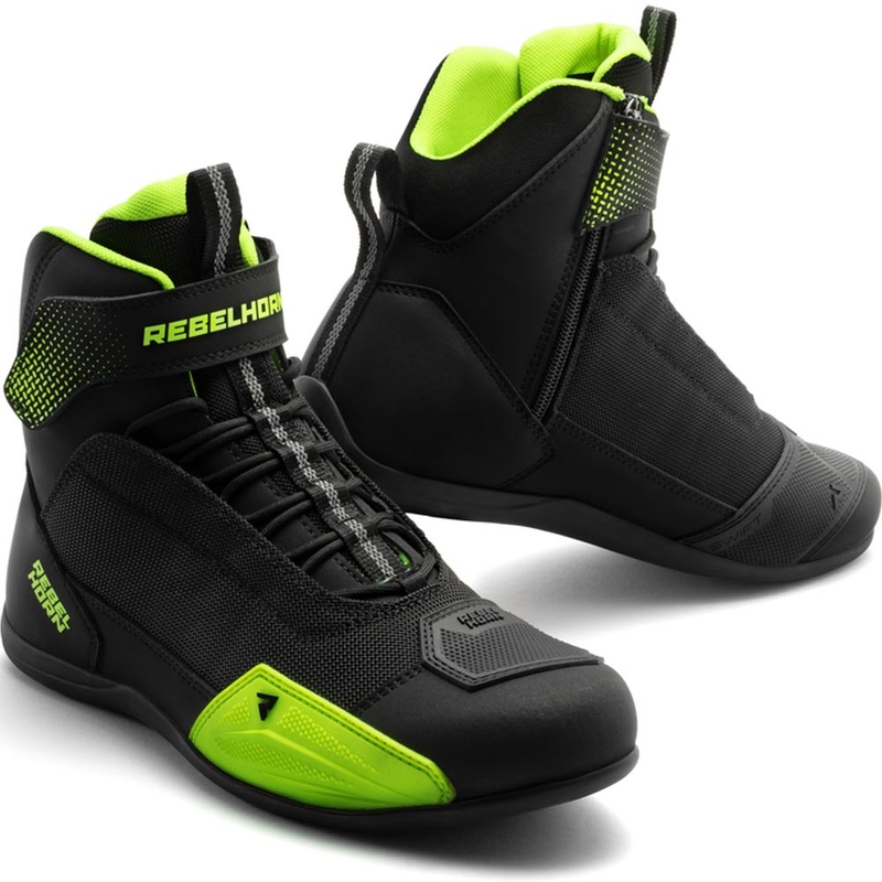 Buty motocyklowe Rebelhorn Swift, czarno-fluo-żółte