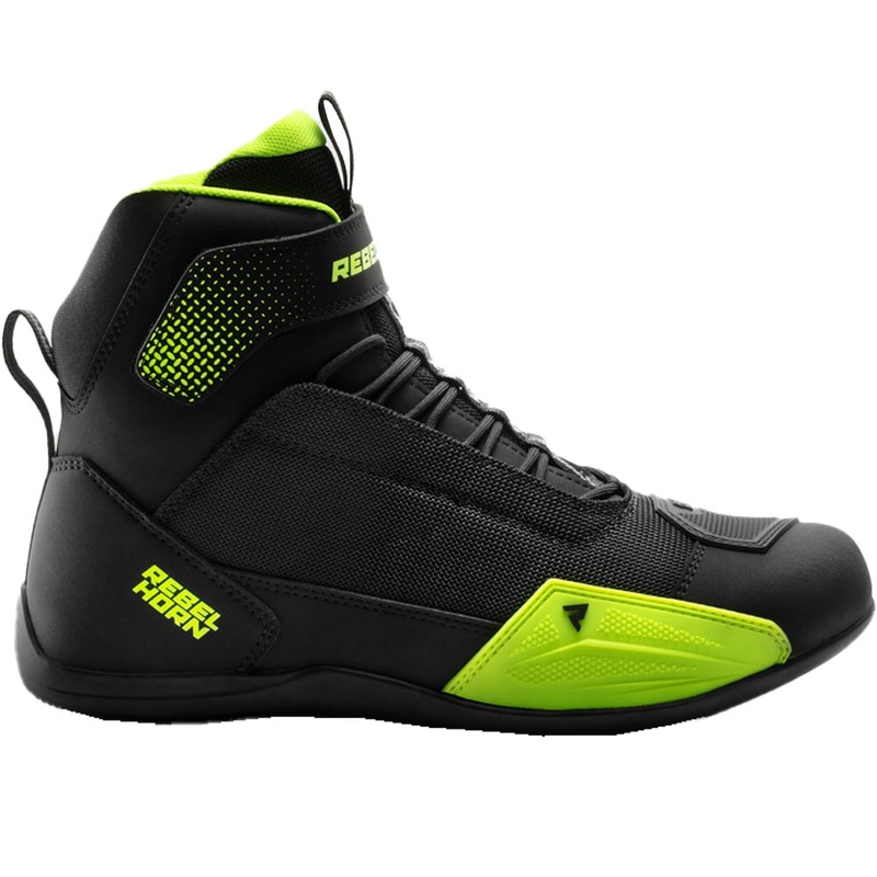 Buty motocyklowe Rebelhorn Swift, czarno-fluo-żółte