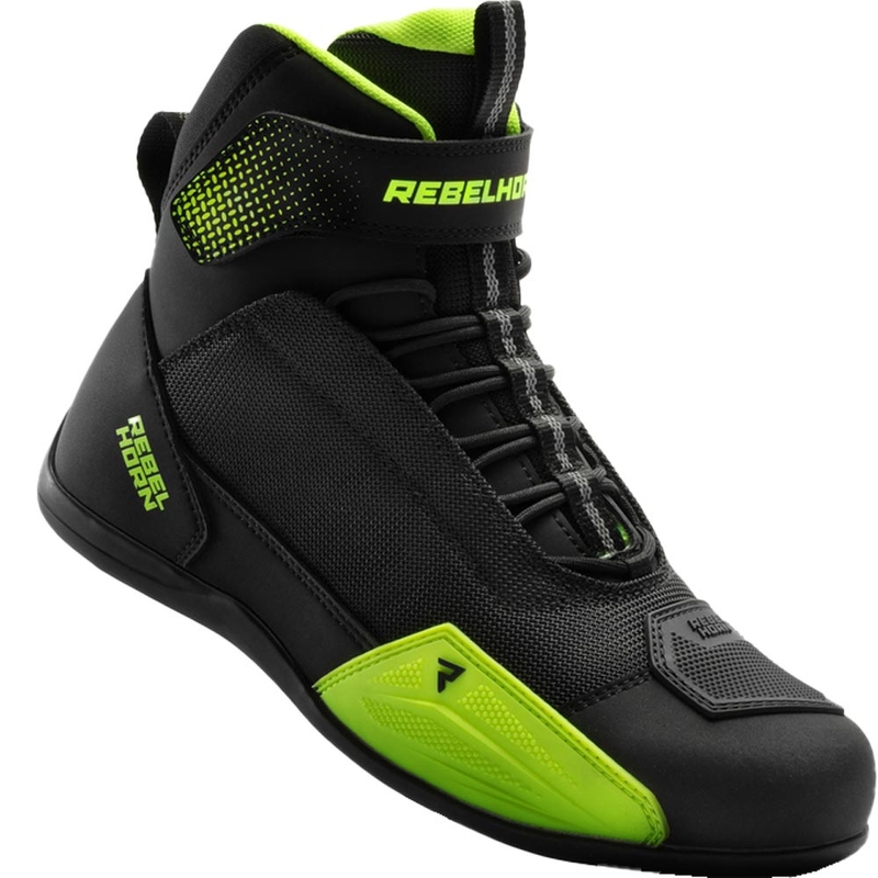 Buty motocyklowe Rebelhorn Swift, czarno-fluo-żółte