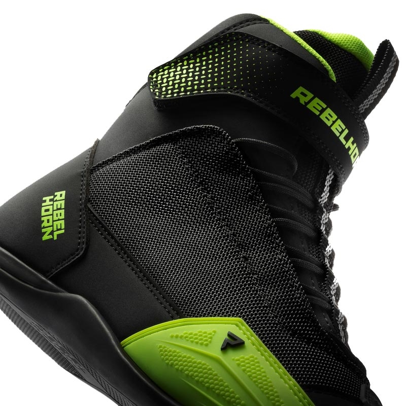 Buty motocyklowe Rebelhorn Swift, czarno-fluo-żółte