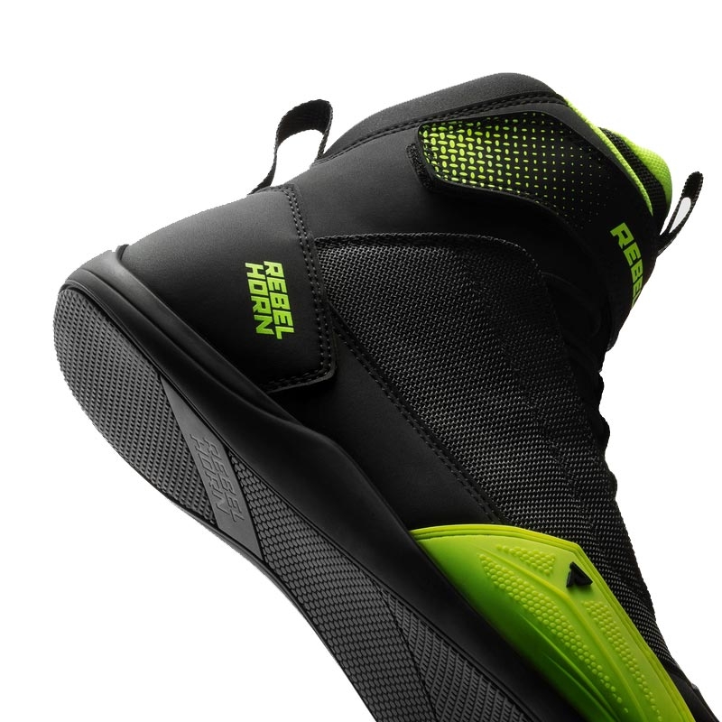 Buty motocyklowe Rebelhorn Swift, czarno-fluo-żółte