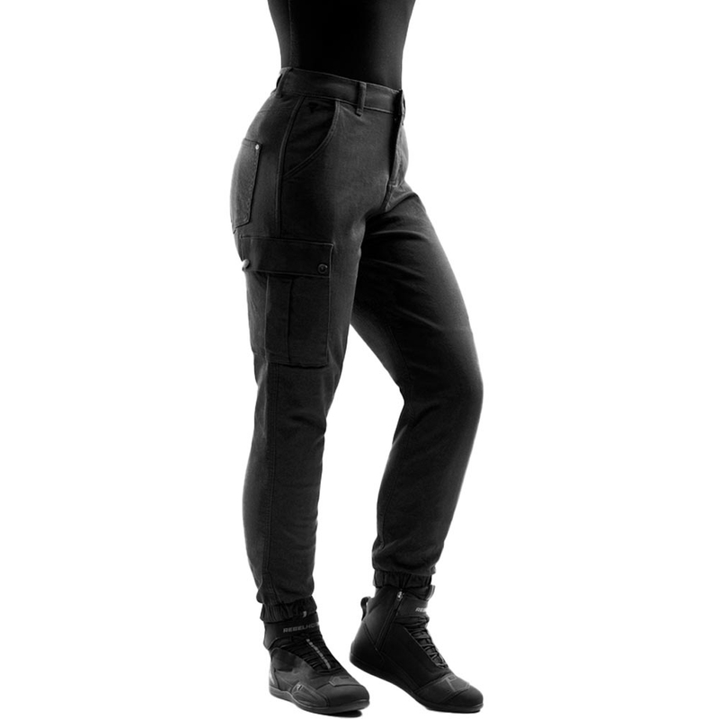 Damskie jeansy motocyklowe Rebelhorn Faster czarne