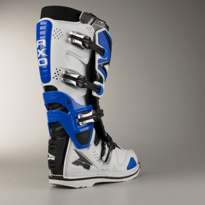 Buty motokrosowe AXO A2 biało-niebieskie wyprzedaż