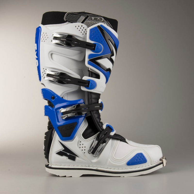 Buty motokrosowe AXO A2 biało-niebieskie wyprzedaż