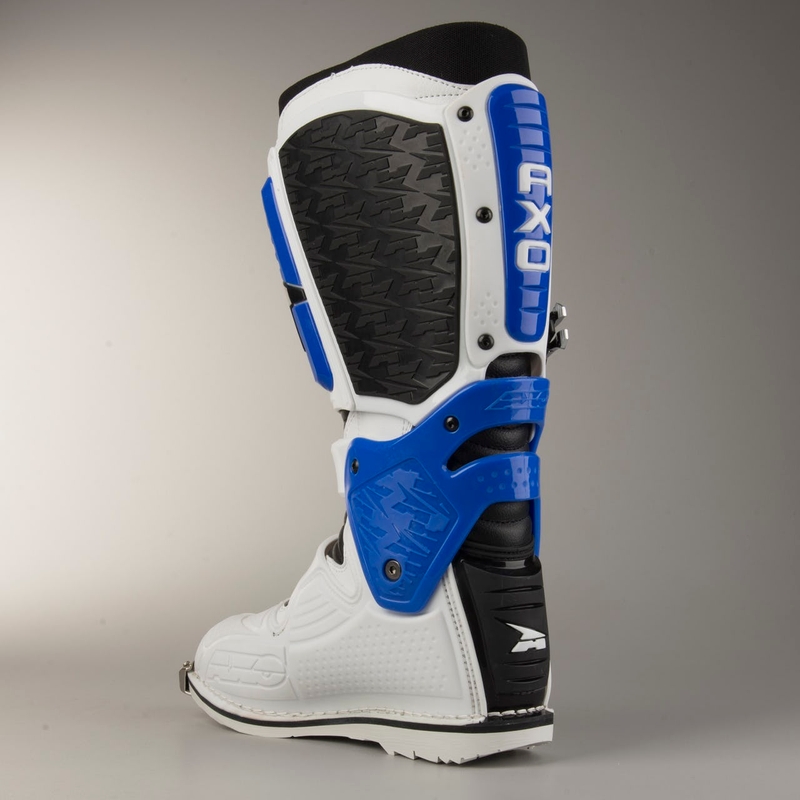 Buty motokrosowe AXO A2 biało-niebieskie wyprzedaż