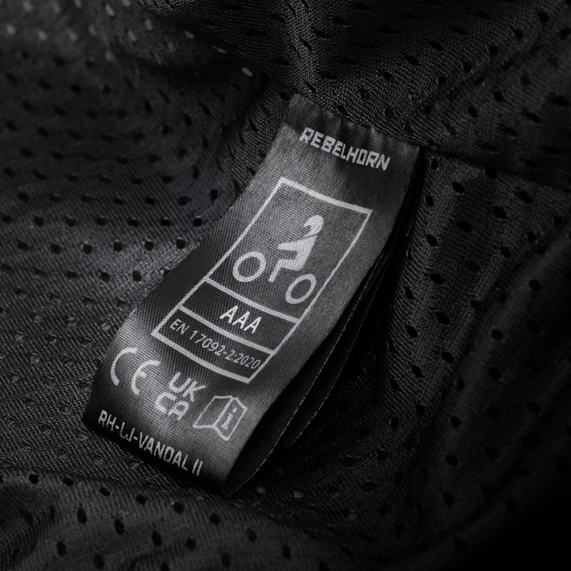 Kurtka motocyklowa skórzana Rebelhorn Vandal 2 czarno-szaro-fluo-żółta