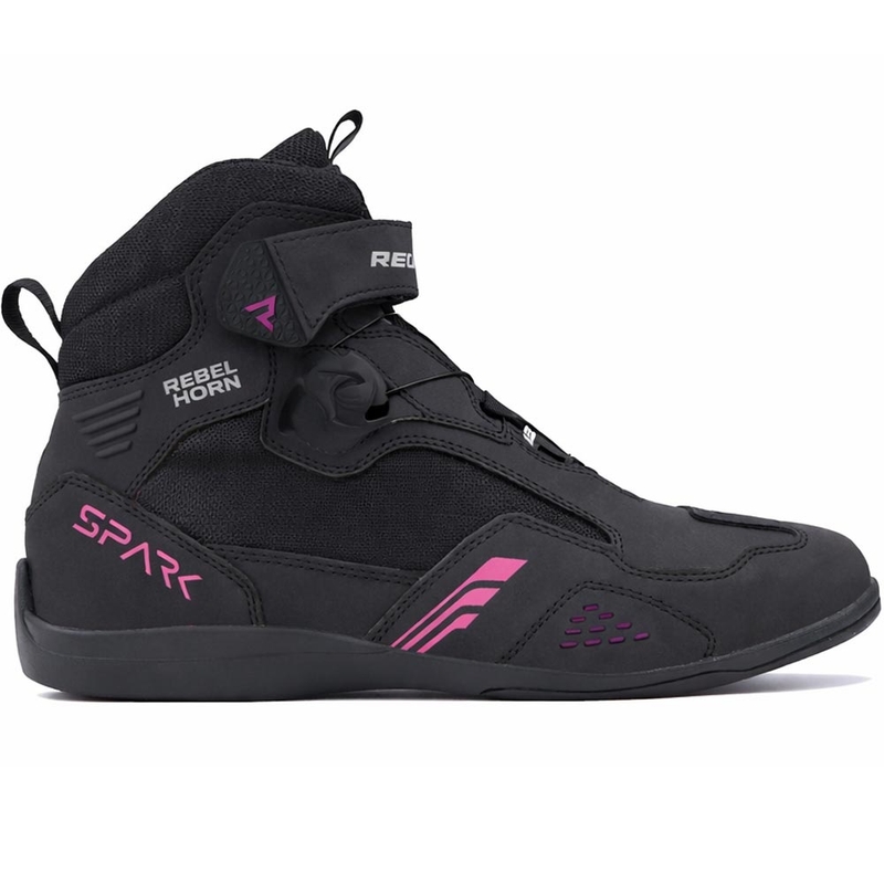Buty motocyklowe Rebelhorn Spark 3 czarno-różowe
