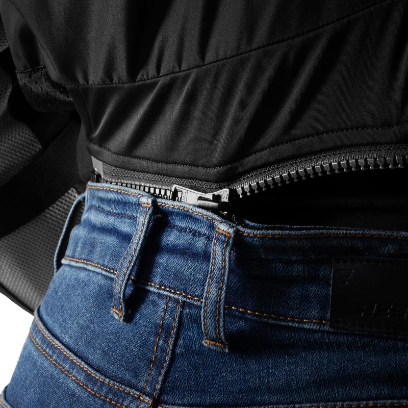 Damskie jeansy motocyklowe Rebelhorn Classic Mono w kolorze spranego błękitu