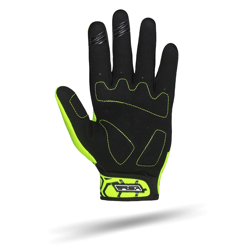 Rękawice motocyklowe RSA MX EVO czarno-fluo żółte