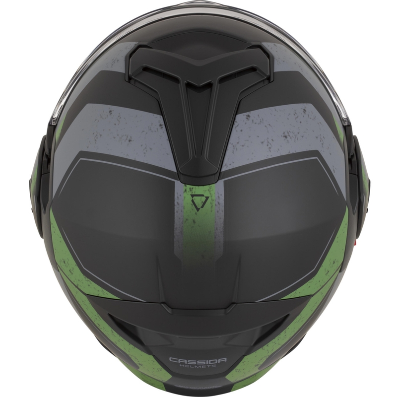 Kask motocyklowy Cassida MultiFlip Korp typu flip-up, mat, czarno-zielono-szary