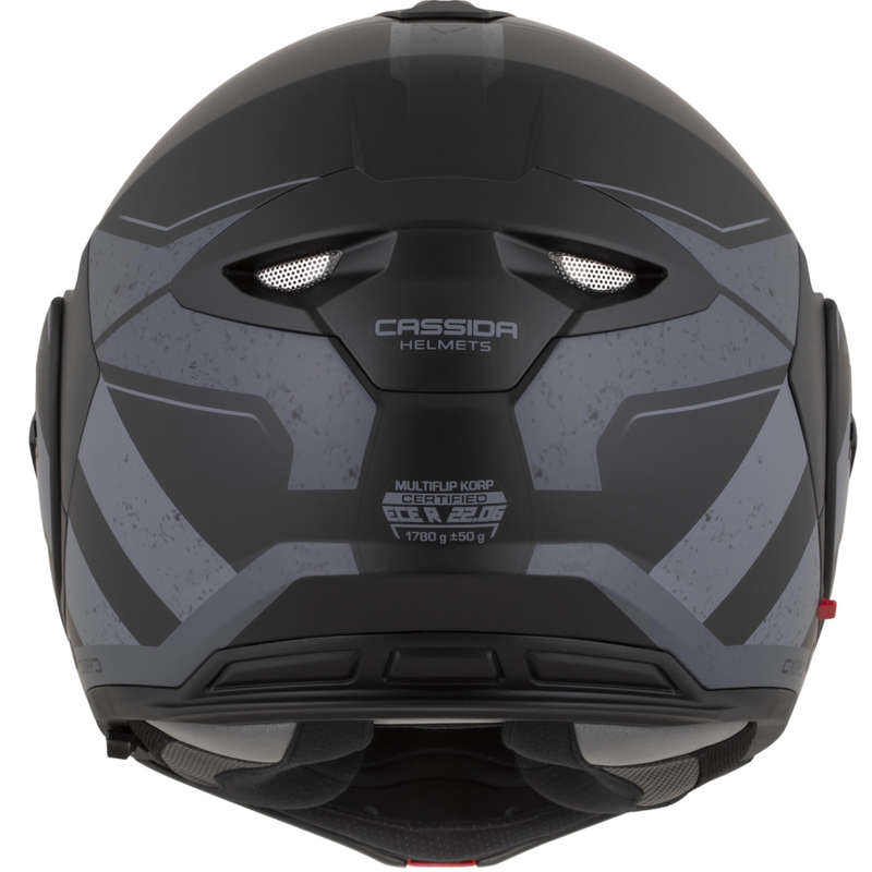 Kask motocyklowy Cassida MultiFlip Korp typu flip-up mat czarno-ciemnoszary-szary
