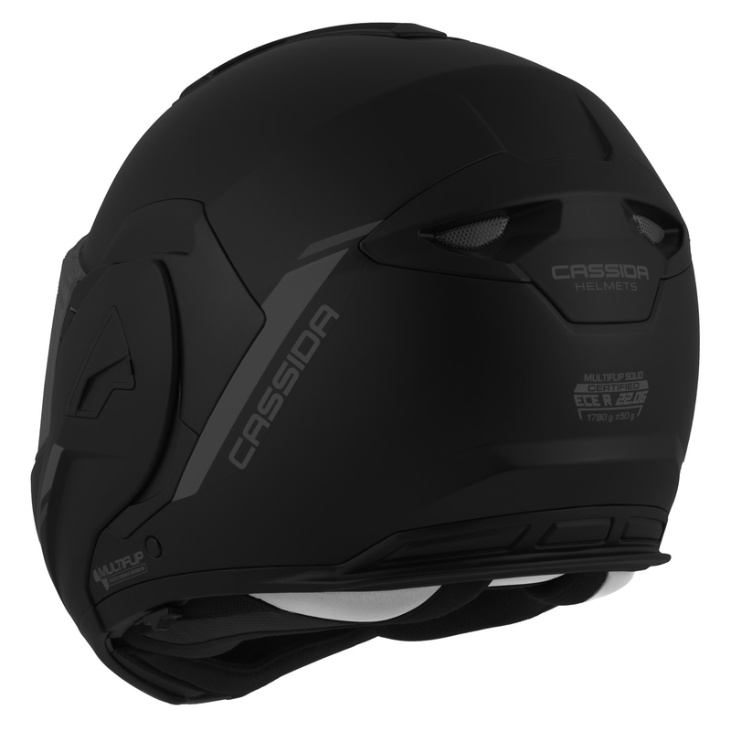 Kask motocyklowy Cassida MultiFlip Korp typu flip-up, mat czarno-czerwono-szary