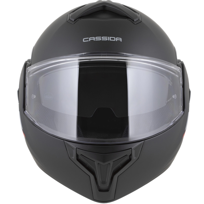 Kask motocyklowy Cassida MultiFlip Korp typu flip-up, mat czarno-czerwono-szary