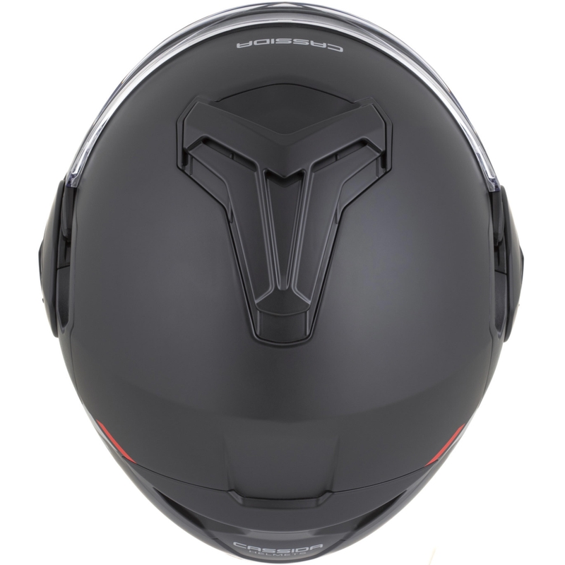 Kask motocyklowy Cassida MultiFlip Korp typu flip-up, mat czarno-czerwono-szary