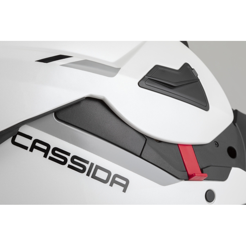 Kask motocyklowy Cassida MultiFlip Solid typu flip-up perłowo-biały-czarny