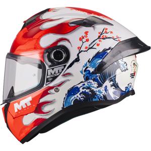 Kask motocyklowy integralny MT Targo S Yamanaka A5 biało-czerwono-niebieski