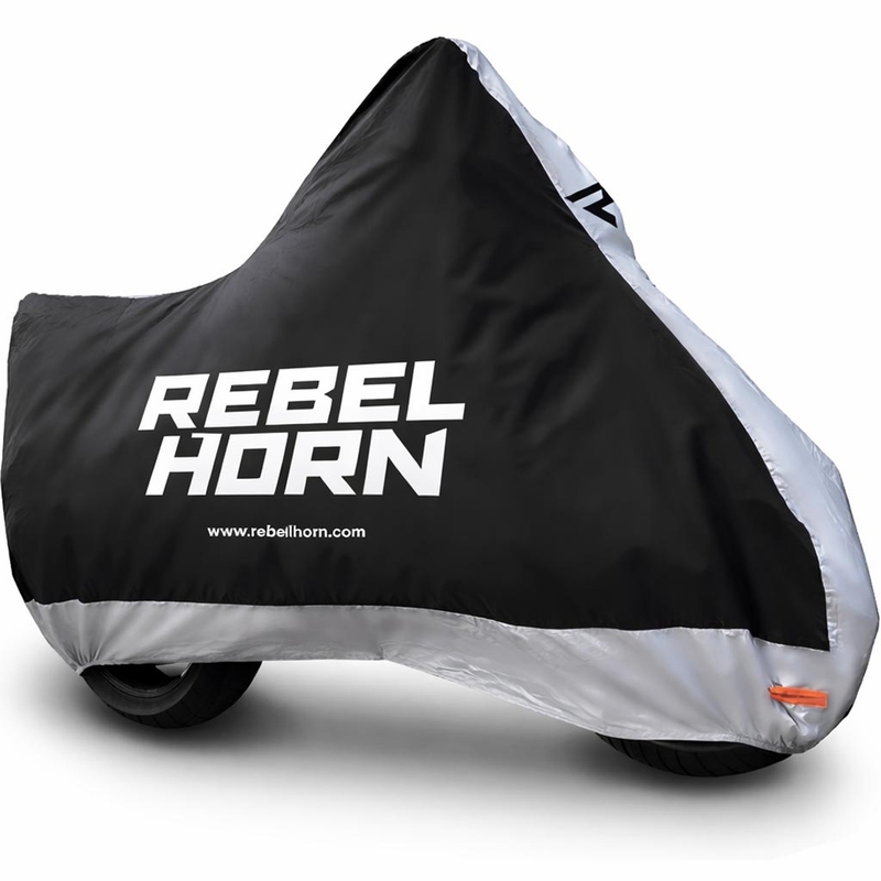 Pokrowiec na motocykl Rebelhorn Shelter czarno-srebrny