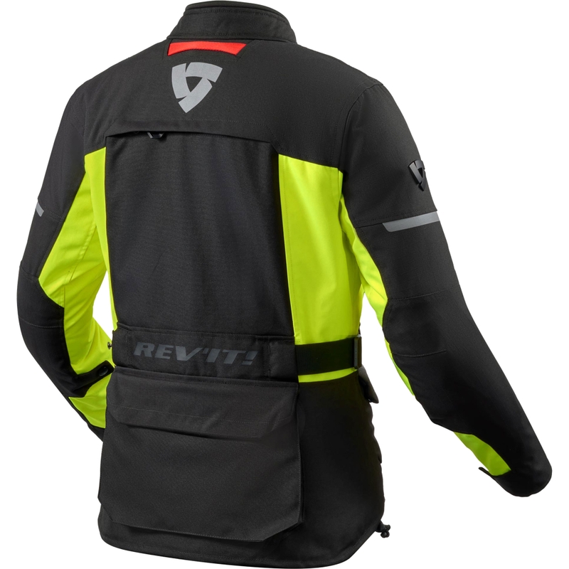 Kurtka motocyklowa damska Revit Outback 5 H2O w kolorze czarno-fluo-żółtym