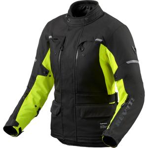 Kurtka motocyklowa damska Revit Outback 5 H2O w kolorze czarno-fluo-żółtym