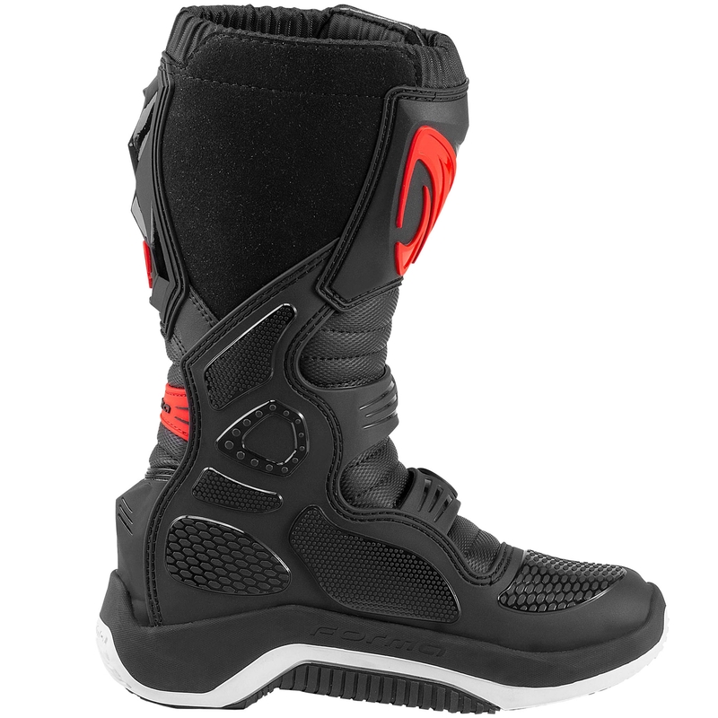 Dziecięce buty motocyklowe Forma Drift czarno-czerwono-białe