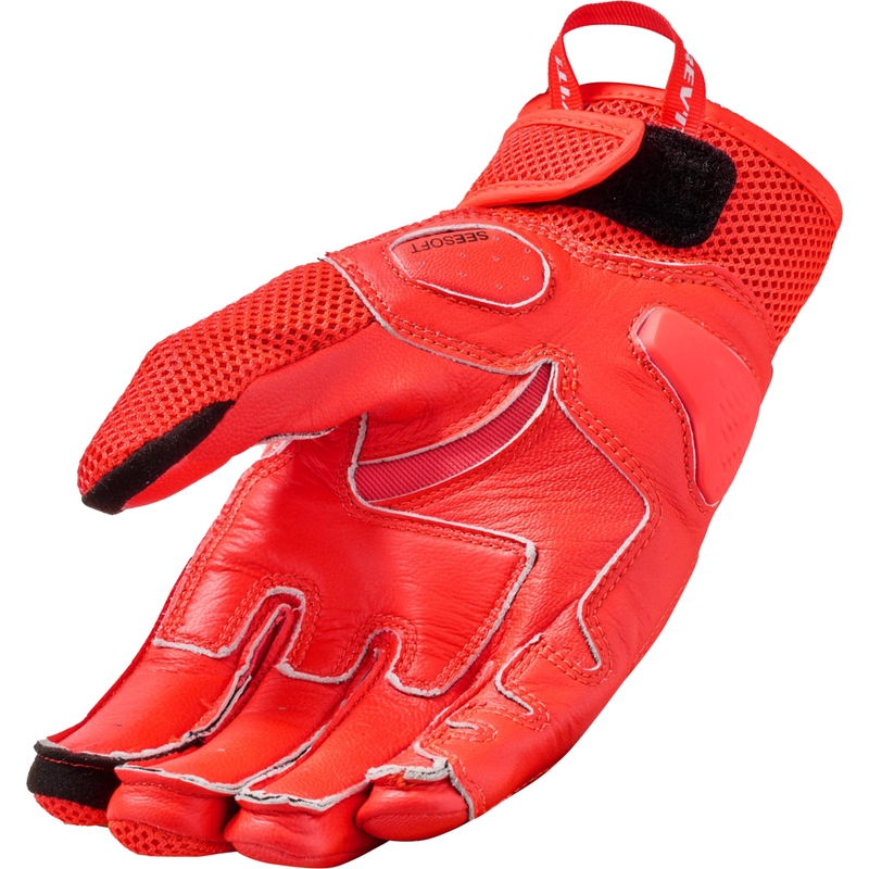 Rękawice motocyklowe Revit Ritmo fluo czerwono-czarne
