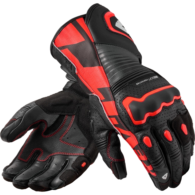Rękawice motocyklowe Revit Argon 3 czarno-fluo czerwone