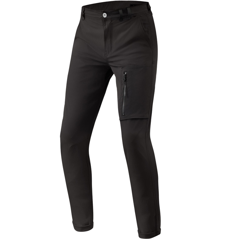 Spodnie motocyklowe Revit Chino Terry Skinny Short w kolorze czarnym
