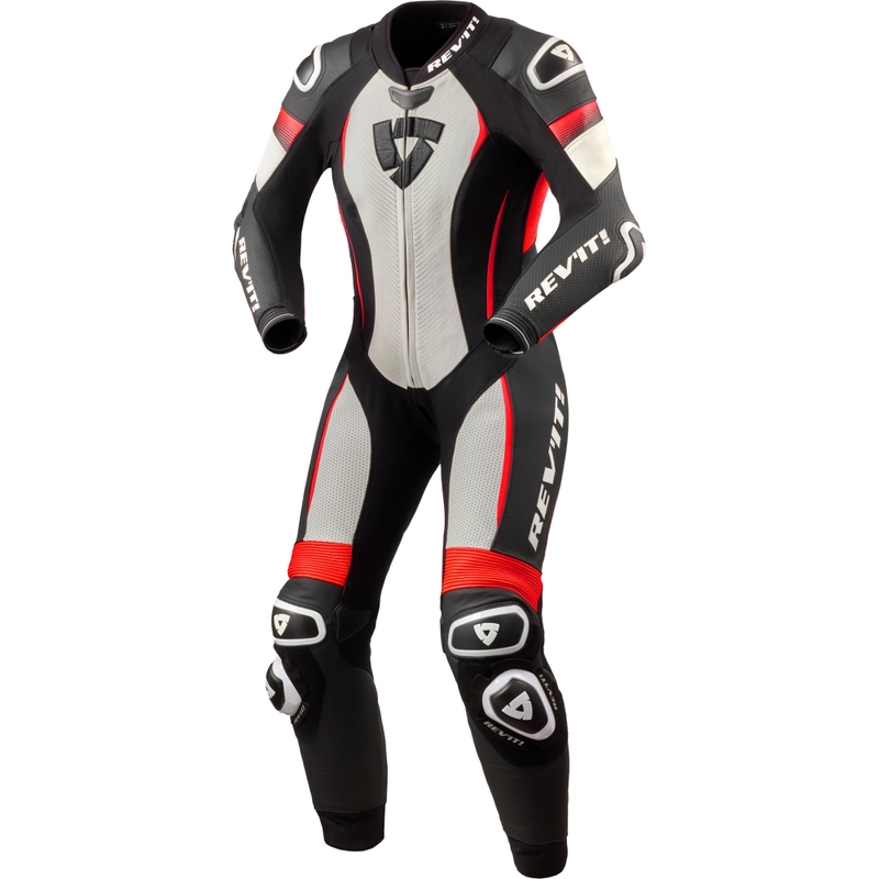 Revit Xena 4 damski kombinezon motocyklowy biało-fluo czerwony