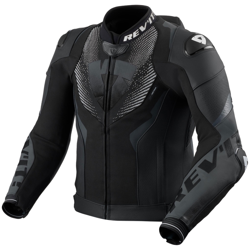 Kurtka motocyklowa skórzana Revit Hyperspeed 3 PRO czarno-antracytowa