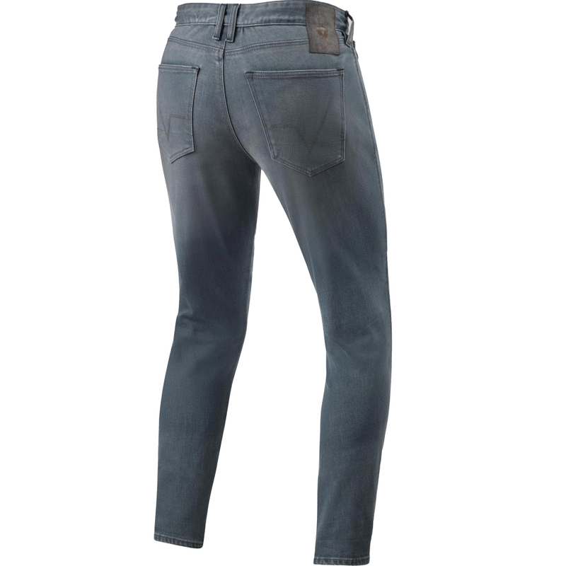 Revit Carlin SK Extra Cropped Motocyklowe Jeansy Washed Medium Grey