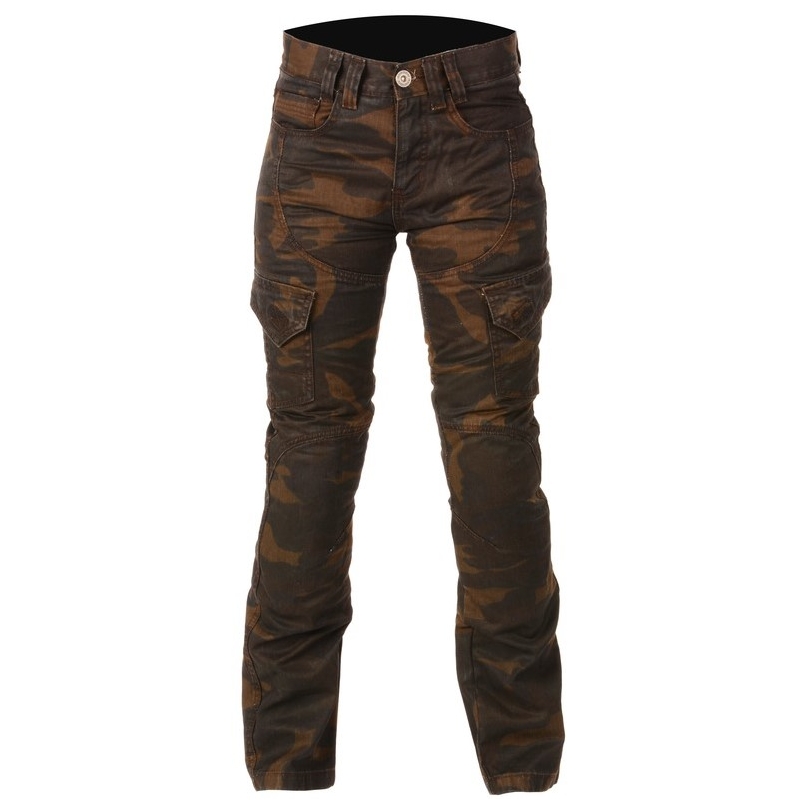 Damskie jeansy motocyklowe Ayrton Camino brązowe camo wyprzedaż