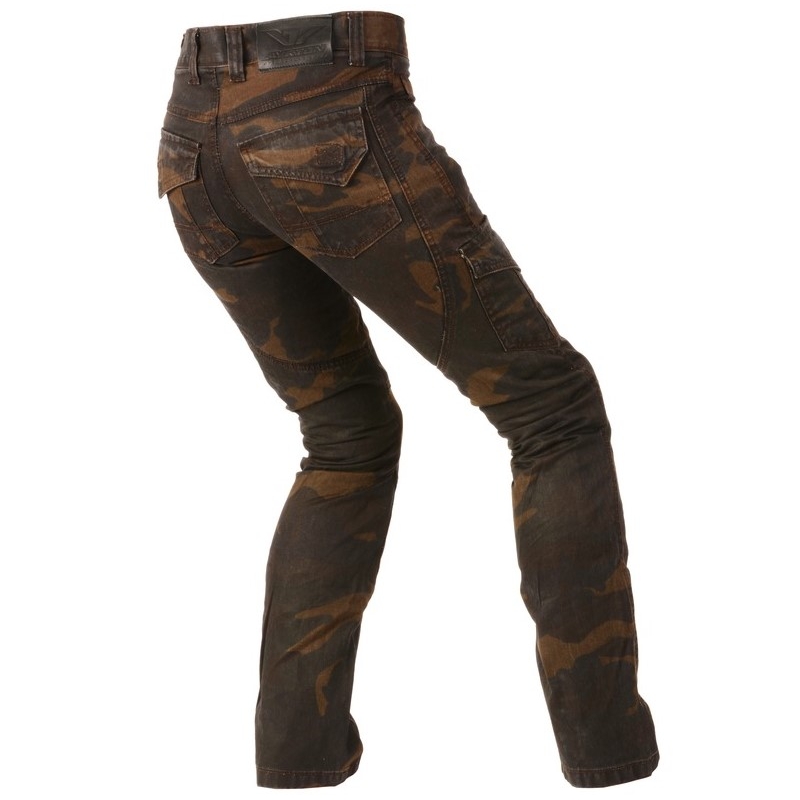 Damskie jeansy motocyklowe Ayrton Camino brązowe camo wyprzedaż
