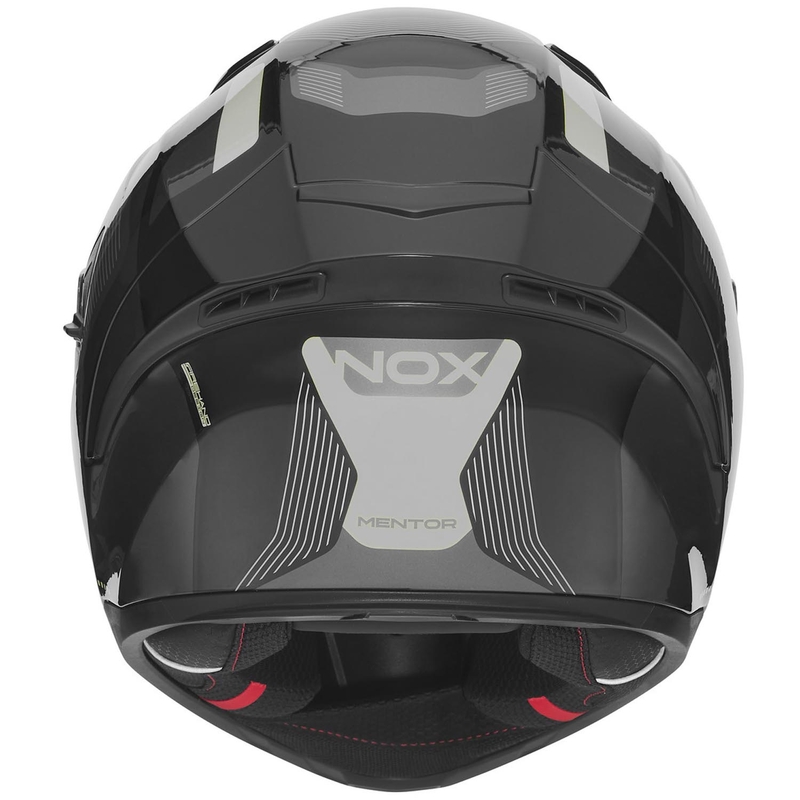 Kask motocyklowy integralny NOX N402 Mentor czarno-srebrny