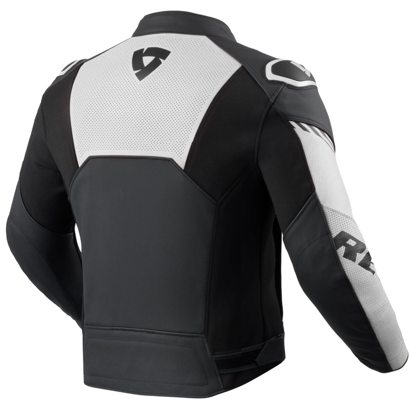 Kurtka motocyklowa skórzana Revit Argon 3 czarno-biała