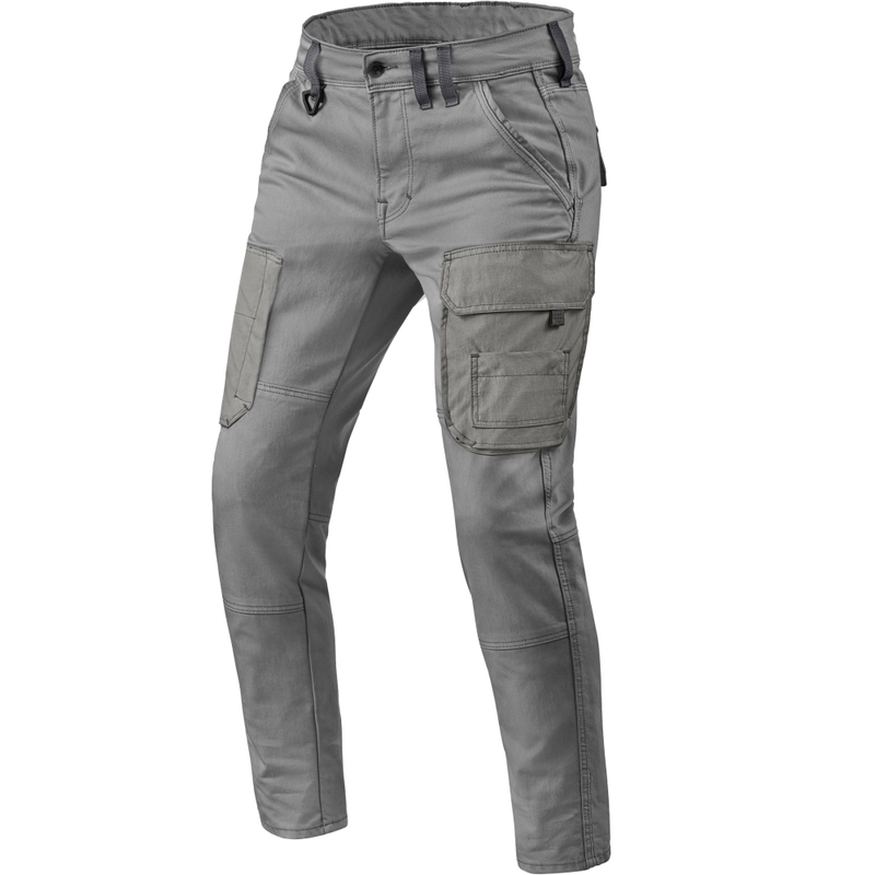 Revit Cargo Brant Slim Extra Cropped Jeansy motocyklowe Szare